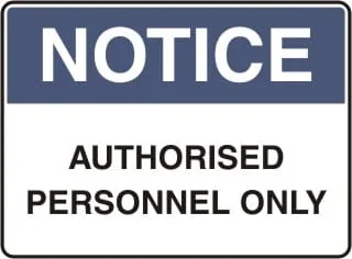 NOTICE - AUTHORISED PERSONNEL ONLY – Part No. NT 04